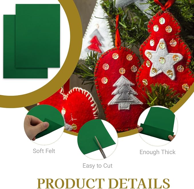 12 Pcs Felt Sheets, 7x11 Inch Stiff Felt - Image 3