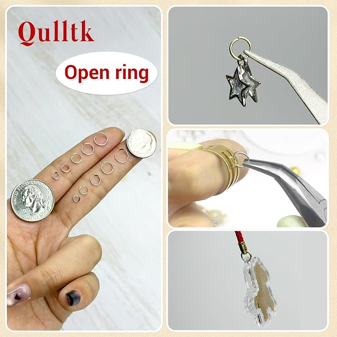 4600 Pcs Jump Rings for Jewelry Making Kit Gold & Silver, Open Rings - Image 5