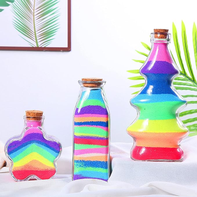 Guuozzli 24 PCS Art Sand, 1.24 oz Colored Sand Bottles, Sand Arts and Crafts Kit - Image 6