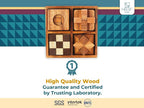 BSIRI 4 in 1 Wooden Brain Teaser Puzzles - Image 3