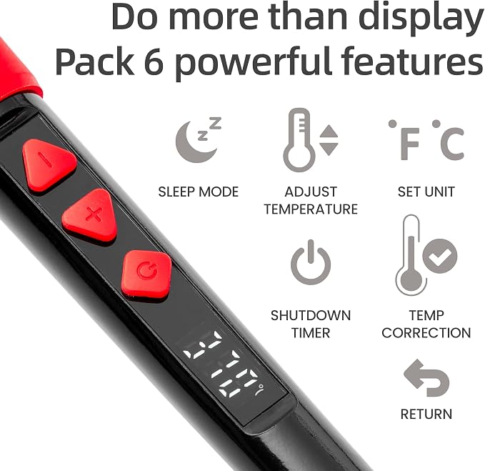 Soldering Iron Kit, 60W LED Display Digital Solder Pen, 5 Replaceable Tips - Image 3