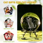 Cat Lover Gifts for Women Cat Crystal Ball Gifts for Christmas Mothers Day | - Image 3