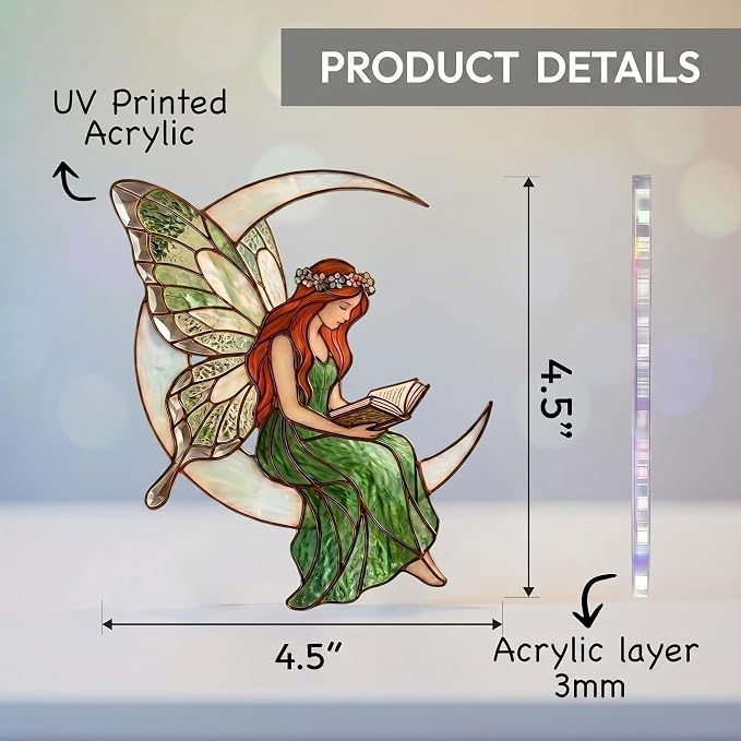 Book Lovers Gifts Fairy Ornament, Teacher Gifts - Image 3