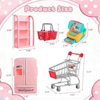 164Pcs Mini Shopping Cart Basket Miniature Food Drink Toy Supermarket Metal - Image 3
