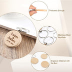 Blank Wooden Keychain Set 100 Pcs 1.5 Inch Round Key Tag | Engraving Blanks - Image 3