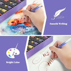 Glass Dip Pen Ink Set, 2 Crystal Signature Glass Pen, 12 Gold Powder Drawing - Image 6