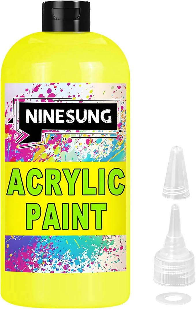 Neon Yellow Acrylic Paint by NINESUNG
