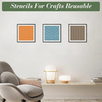 Texture Stencils for Crafts Reusable 16Pcs Stencils | DIY Art Painting Stencil - Image 2