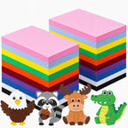 Ireer 200 Pcs EVA Foam Sheet Crafts 9 x 12 Inch Assorted 10 Colors 1mm Foam EVA by Ireer