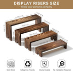 4 Set Wooden Tiered Risers Display Stands - Image 8
