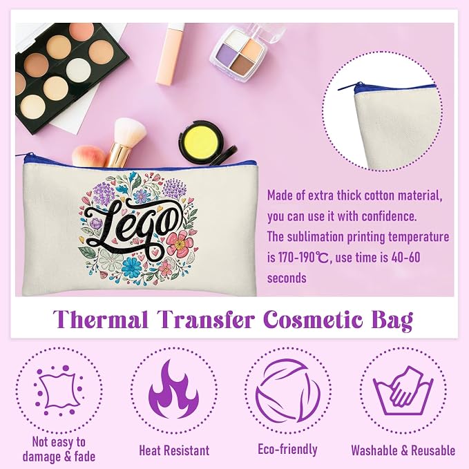 Legigo Blank Canvas Bag Zipper Pouch Makeup Bags Bulk - Image 3