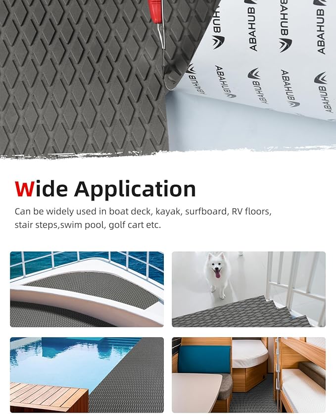 Abahub EVA Foam Boat Flooring Self-Adhesive Decking Surfboard Traction Pad | - Image 5