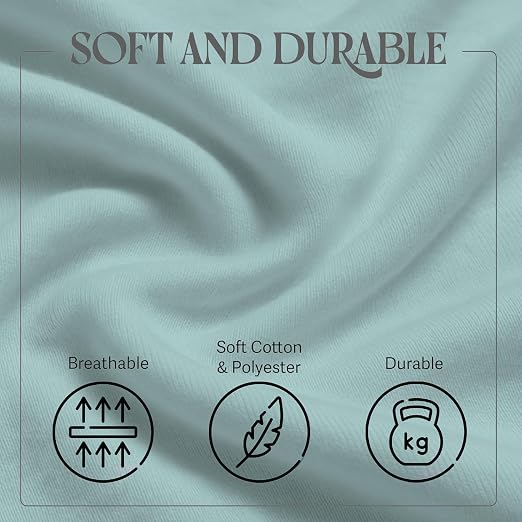 BLISSFORD - 6 Pack Fitted Hospital Bed Sheets - Cotton Rich Soft Knitted Jersey - Image 4