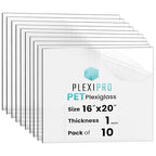 16"x20", Flexible PET Plexiglass Sheets | Transparent, shatter-resistant by PlexiPro