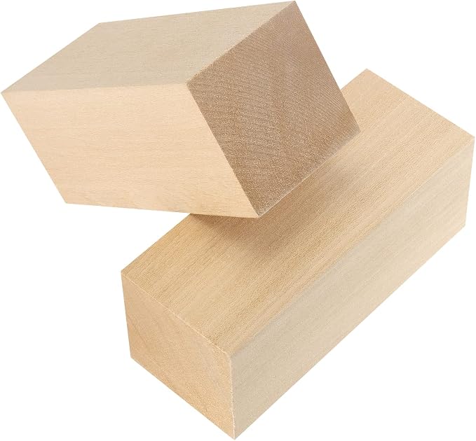 JAPCHET 12 Pieces 5 x 2 x 2 Inch Basswood Carving Blocks, Natural Carving Blocks - Image 5