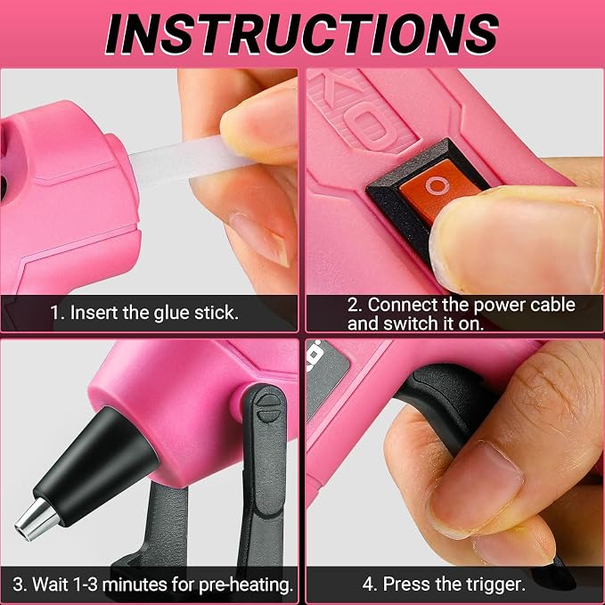 Mini Hot Glue Gun Kit：DEKOPRO 20Watt High Temp Glue Guns Tool - Image 6