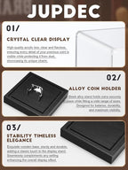 JupDec Coin Display Case, UV Protection Souvenirs and Collectibles Box - Image 5