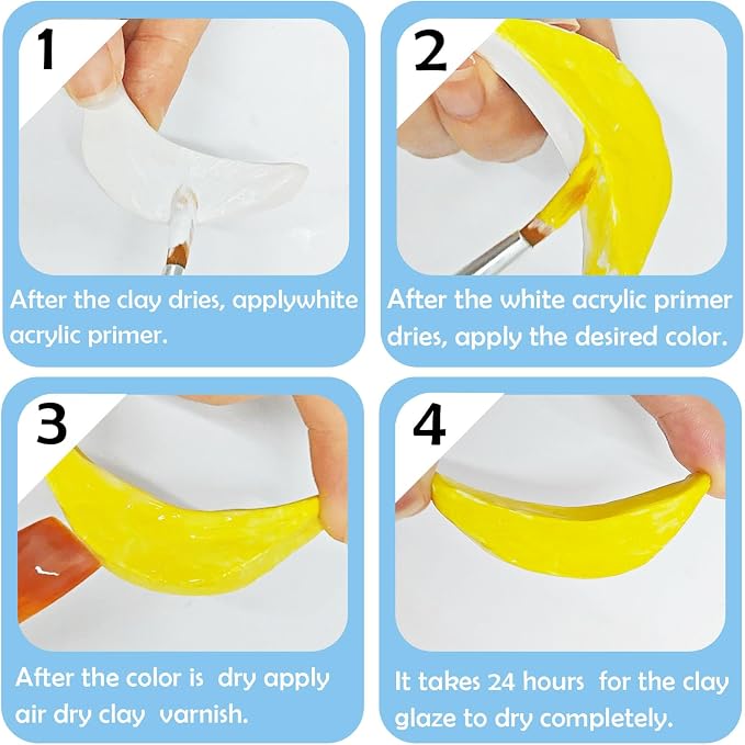 500ml Air Dry Clay Glaze, Air Dry Clay Varnish Can Not Only Used to Prevent - Image 6