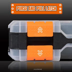 Jack Boss Tool Box with Transparent Lid, Double Side 34-Compartments Organizer - Image 4