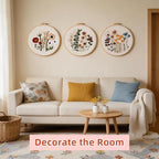 Herdiese Embroidery Kit for Beginners & Adults, 3 Floral Patterns & Hoop | - Image 7