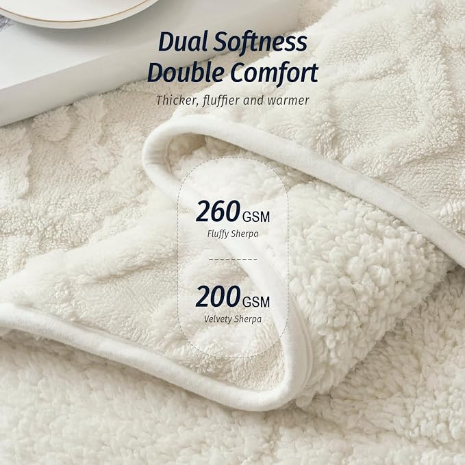 Wemore Weighted Blanket for Adults Twin Size 15 lbs, Dual Sided Soft Fuzzy - Image 2