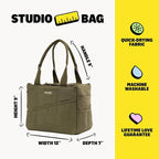 Soolla Studio Bag: Art Supply Storage Organizer & Pottery Tool Bag, Washable - Image 7