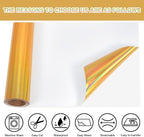 TORC Metallic HTV Heat Transfer Vinyl Roll 12" X 5FT Gold Holographic Iron on - Image 3