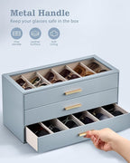 Lolalet Sunglasses Storage Box for Women, Eyewear Eye Glass Organizer - Image 3