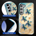 for Samsung Galaxy S23 Plus Case, Sea Turtle Beach Pattern Glossy 2 in 1 - Image 6