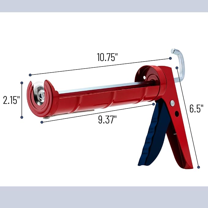 Bates- Caulking Silicone Gun, 10:1 Thrust Ratio, Hand Caulking Guns, No Drip - Image 2