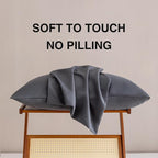 MINIPANDA Dark Gray Pillow Cases Standard Size Set of 4 - Image 5