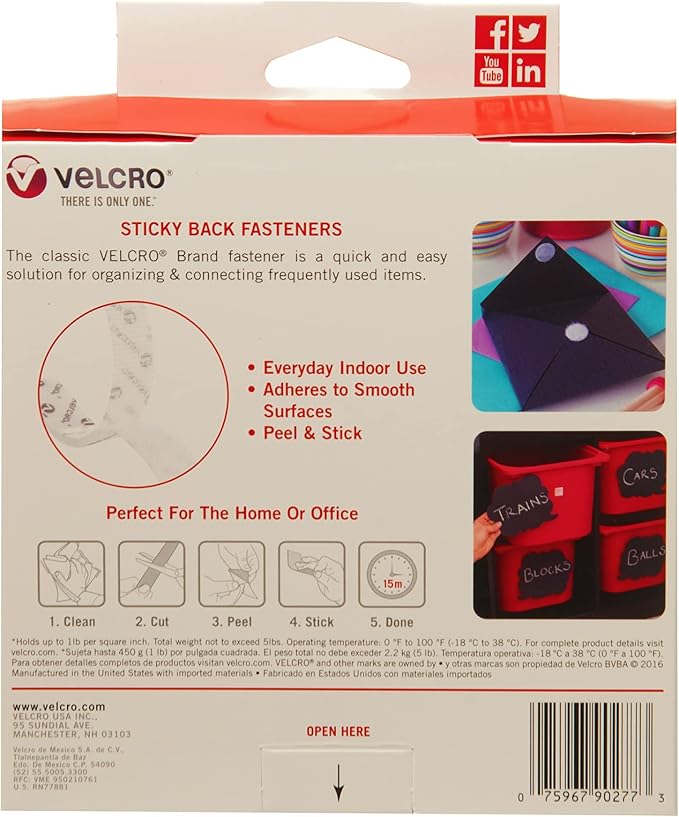 VELCRO Brand - Sticky Back Hook and Loop Fasteners – Peel and Stick Permanent - Image 8