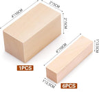 7 Pcs Basswood Carving Blocks, Soft Whittling Wood - Image 2