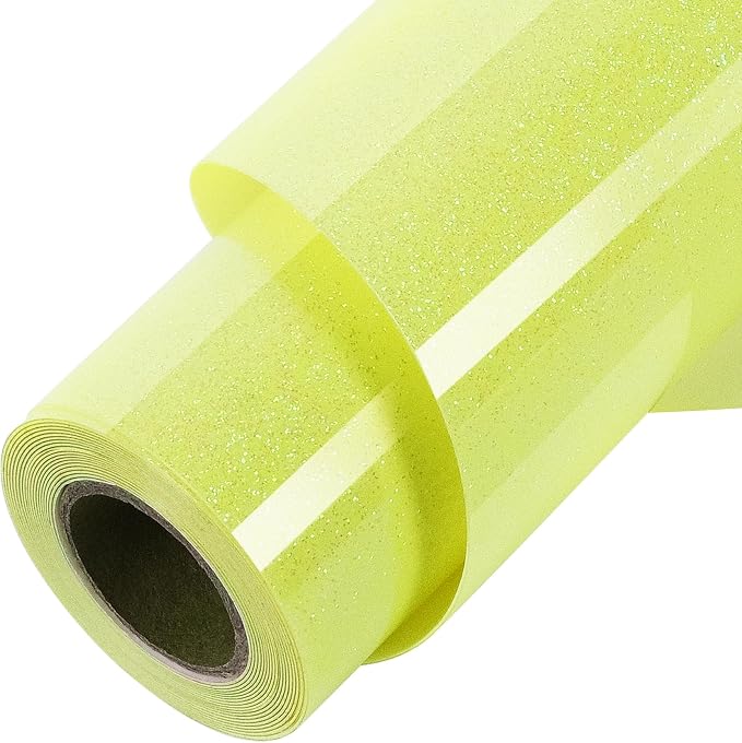 ​TORC Yellow Glitter HTV Yellow Heat Transfer Vinyl HTV Rolls by TORC