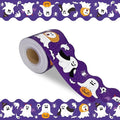 68.9 Feet Halloween Bulletin Board Borders，Scalloped Borders Bulletin Board by WUYUEJXI