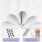 FIXSMITH 9"X12" Purple Sketch Book, 100 Sheets Spiral Sketchbook, Acid Free - Image 4