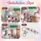 84Pcs Beadable Keychain Set, DIY Making Kit - Image 3