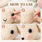 360Pcs Safety Eyes and Noses for Crocheting, 6 Sizes Craft Amigurumi Eye for - Image 3
