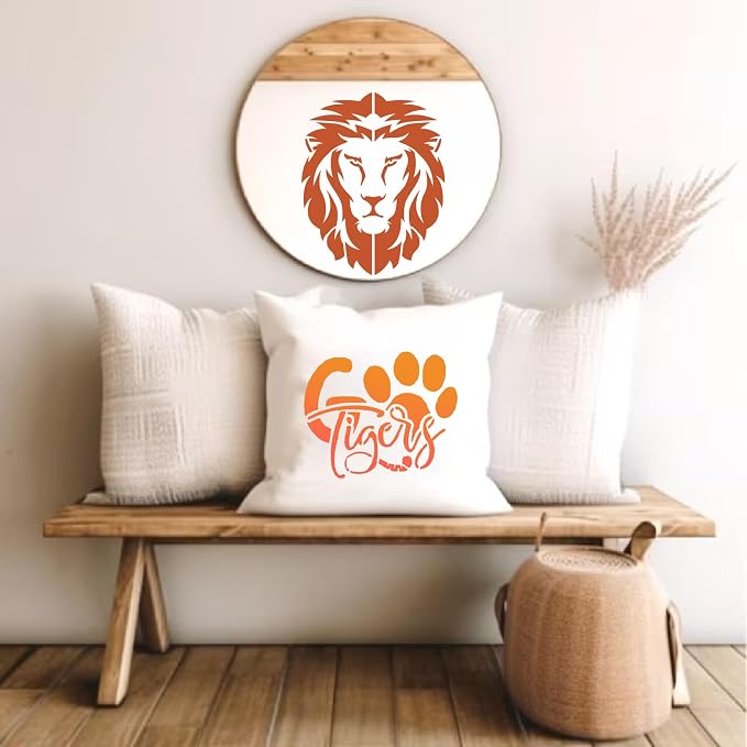 yhslmh Lion Tiger Stencils for Painting on Wood Reusable Animal Spray Paint - Image 5