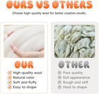 3.53oz Wool Roving: Needle Felting Wool White Roving Wool Felting Supplies Pure - Image 6