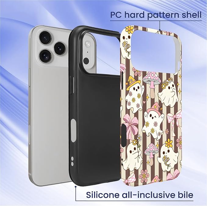 Case for iPhone 17 Pro, Scratch Resistant Hybrid Double Layer Hard Shell，Cute - Image 2