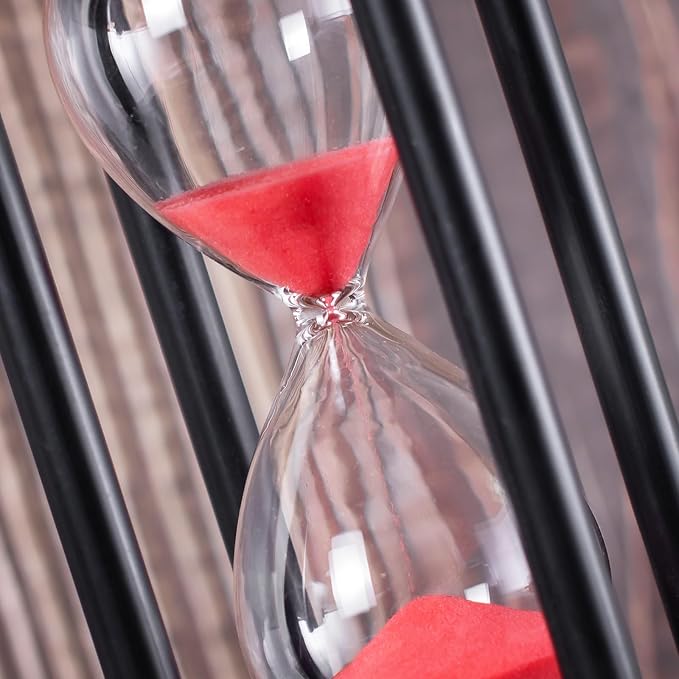 BELLAWARE Hourglass Timer with Red Sand, 15 Minute Wooden Sand Timer | Creative - Image 4