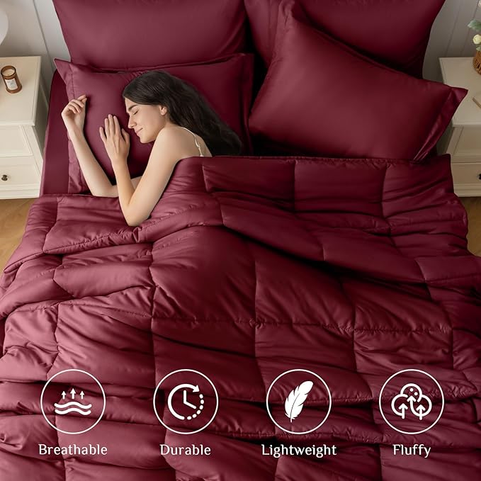JOLLYVOGUE King Comforter Set, Ultra-Soft Bed in a Bag King Size 7 Pieces - Image 2