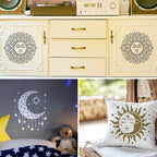 12pcs Mandala Sun and Moon Stencils - Image 6