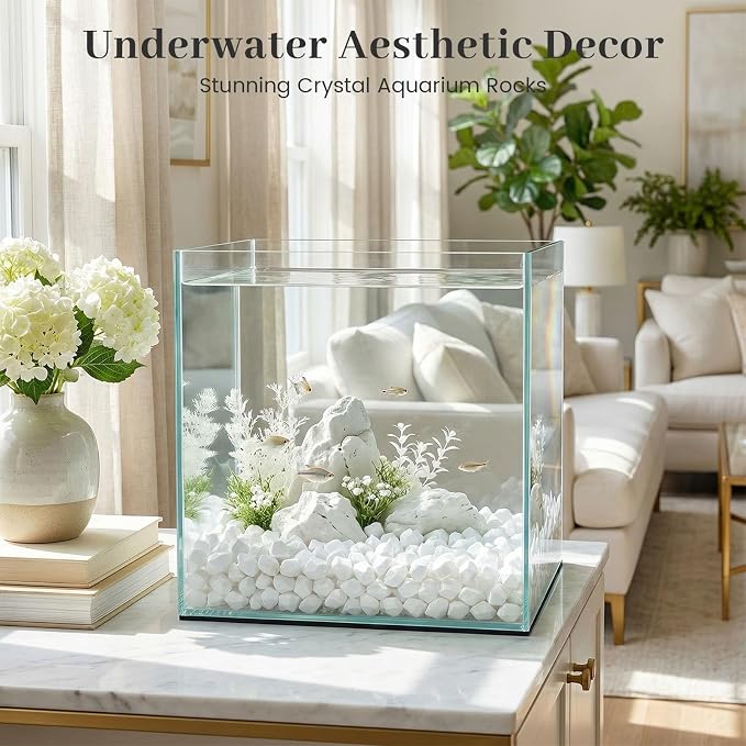 DomeStar White Fake Ice Rocks, Fish Tanks Decor Table Scatter DIY Craft Supplies - Image 7