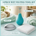 Leinuosen 3 Pcs Wet Felting Tool Set, Ball Brause Sprinkler, Rubbing Tool and - Image 7