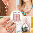 18 Gauge Jewelry Wire for Jewelry Making, Anezus Rose Gold Craft Wire Tarnish - Image 6