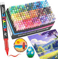 Guangna 240 Acrylic Paint Markers, Brush Tip Acrylic Paint Pens, Quick-Drying by GuangnaArtSupplies