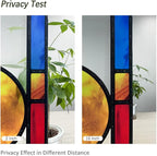 Original Hand Drawn Faux Stained Glass Window Film, Double-Sided Static Film - Image 3