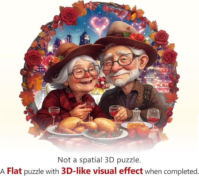 Romantic Grandma Grandpa Love Senior Couple Puzzles Adults Gifts - Image 9